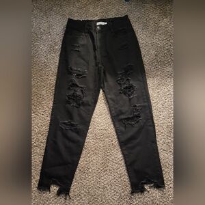 ☆•Rue21 Black Distressed Jeans•Size:4•☆
